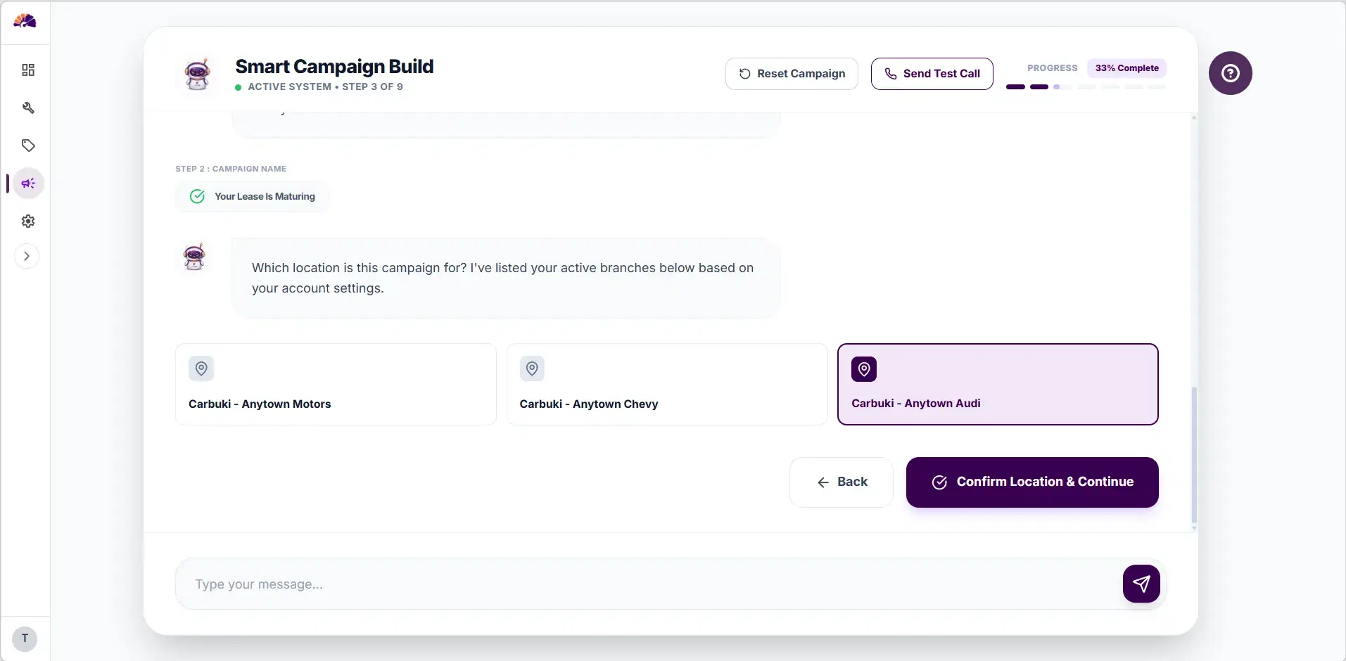 CarBoard dealership selection step